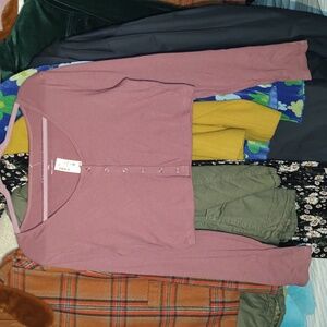 Aeropostale NWT Cropped Snap Front Long Sleeve XXL NWT